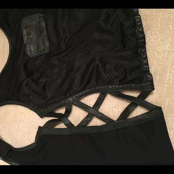 Harley Davidson leather/ fabric corset top - Picture 7 of 9